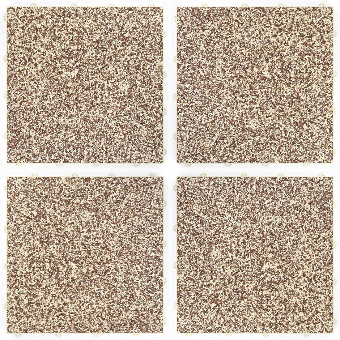 DRAINfloor Klick-Steinteppich 50×50 — Latte Macchiato (2×2 Elemente flach)