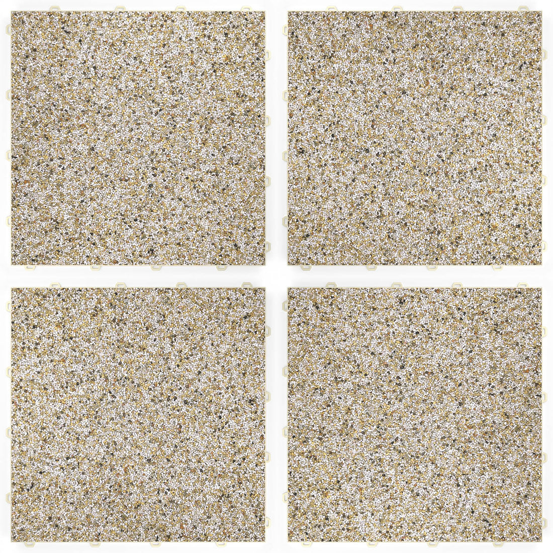 DRAINfloor Klick-Steinteppich 50×50 — Sand (2×2 Elemente flach)