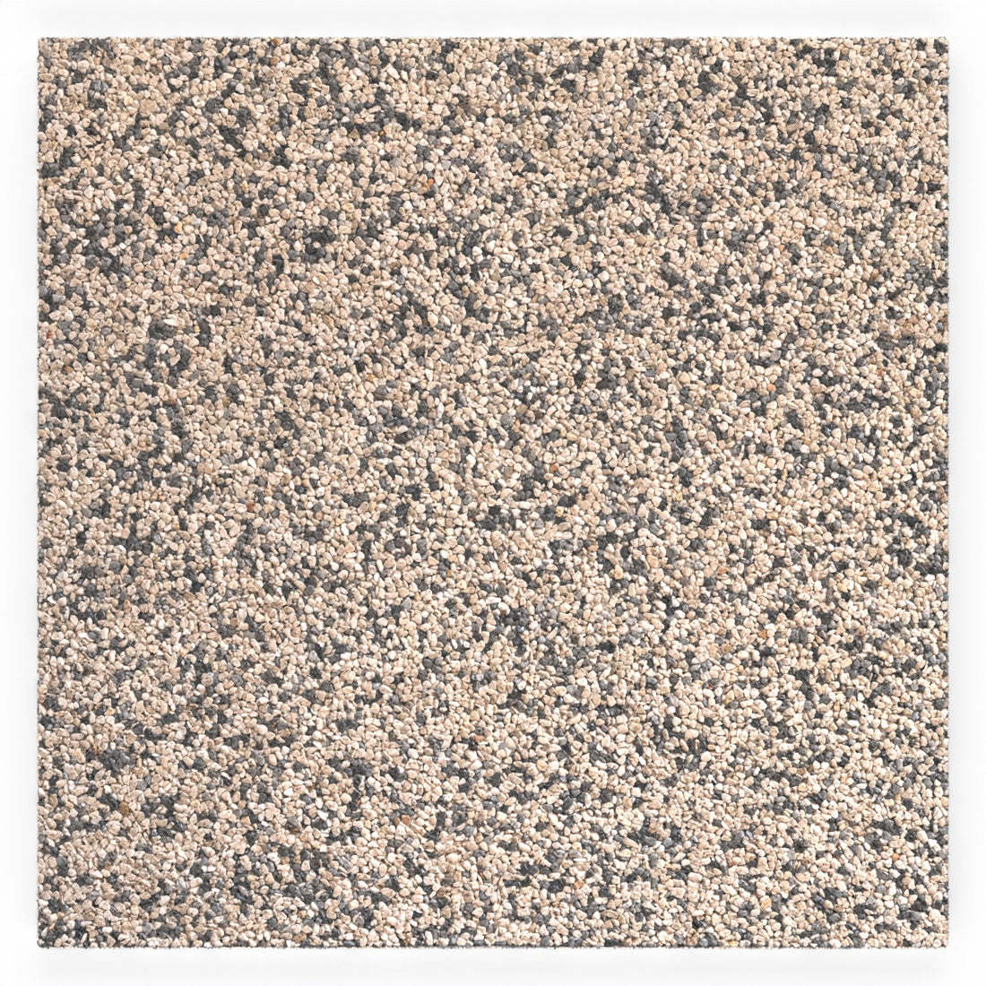 Steinteppich Fliese Marmor Himalaya mit den Maßen 50 cm x 50 cm x 11 mm. Der Steinteppich hat einen beige-grauen Farbton. Die Steinteppich Fliese sieht man in der Vogelperspektive.