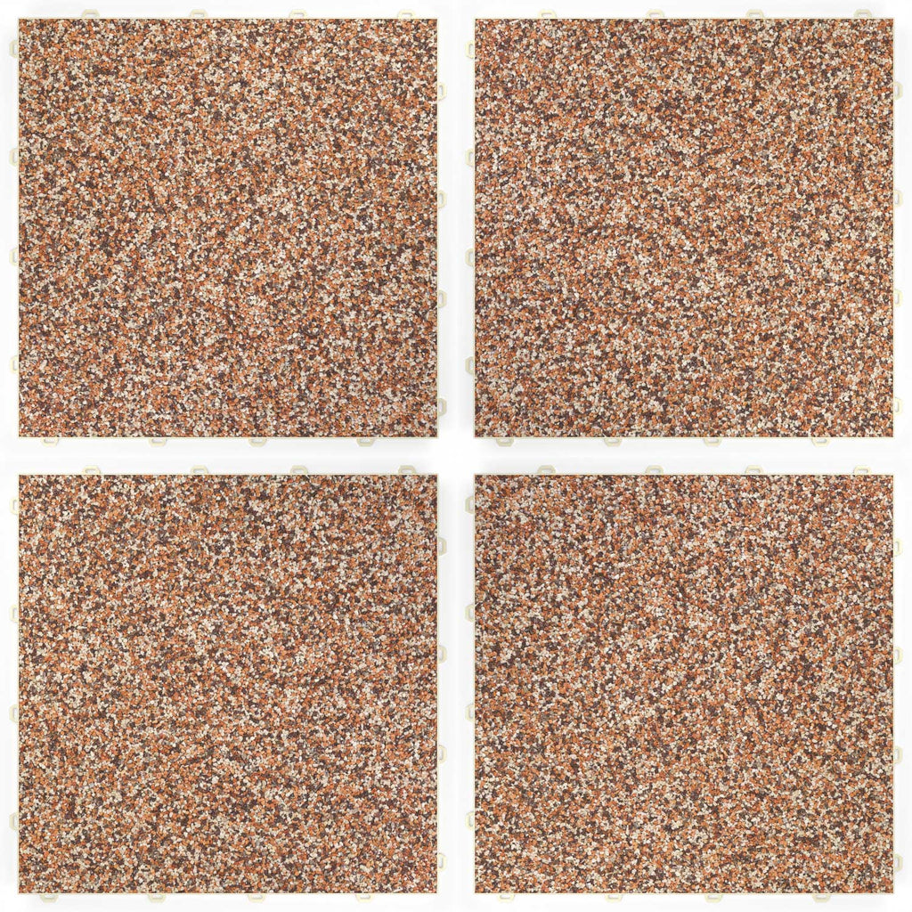 DRAINfloor Klick-Steinteppich 50×50 — Cappuccino (2×2 Elemente flach)