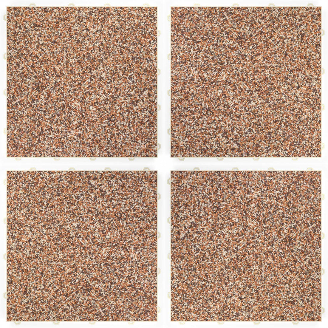DRAINfloor Klick-Steinteppich 50×50 — Cappuccino (2×2 Elemente flach)