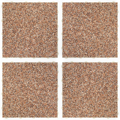 DRAINfloor Klick-Steinteppich 50×50 — Cappuccino (2×2 Elemente flach)