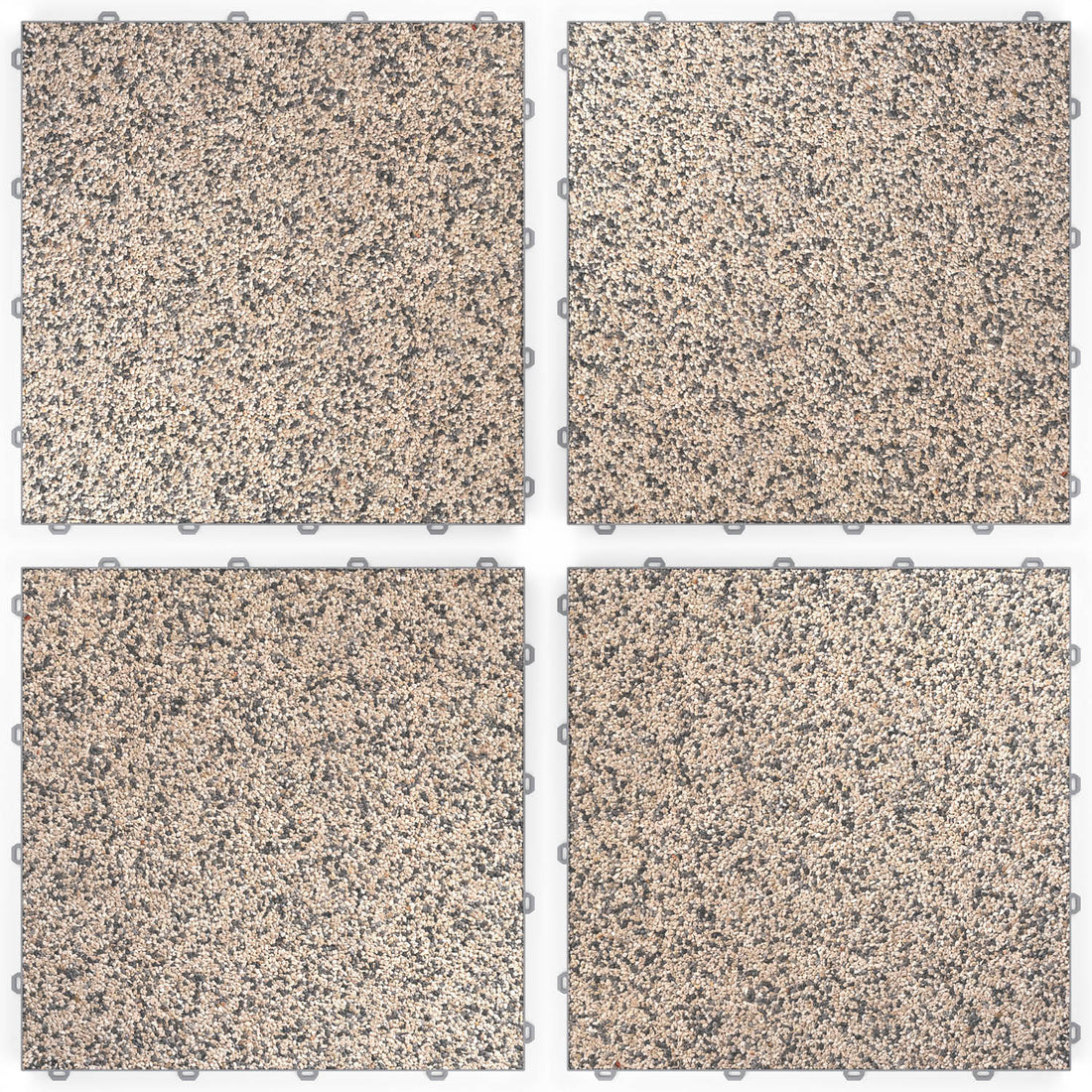 DRAINfloor Klick-Steinteppich 50×50 — Himalaya (2×2 Elemente flach)