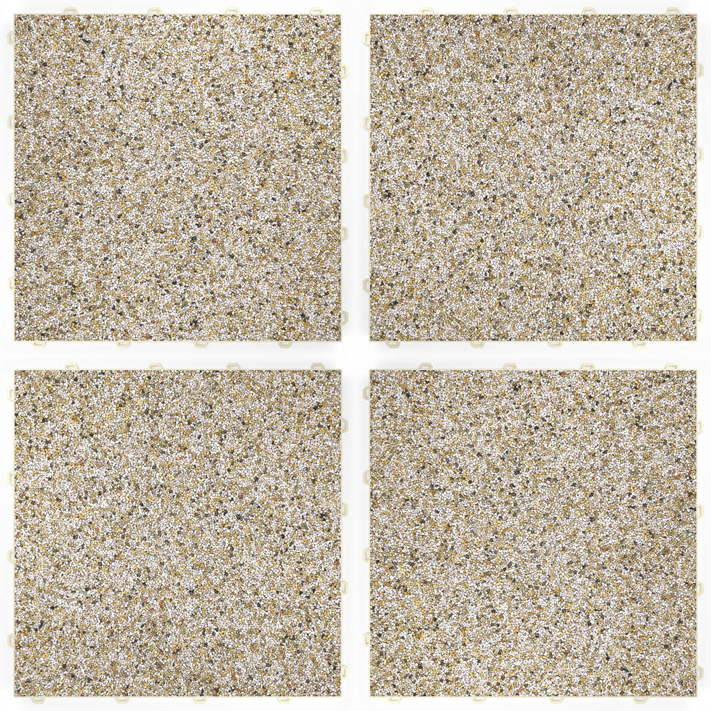 DRAINfloor Klick-Steinteppich 50×50 — Sand (2×2 Elemente flach)