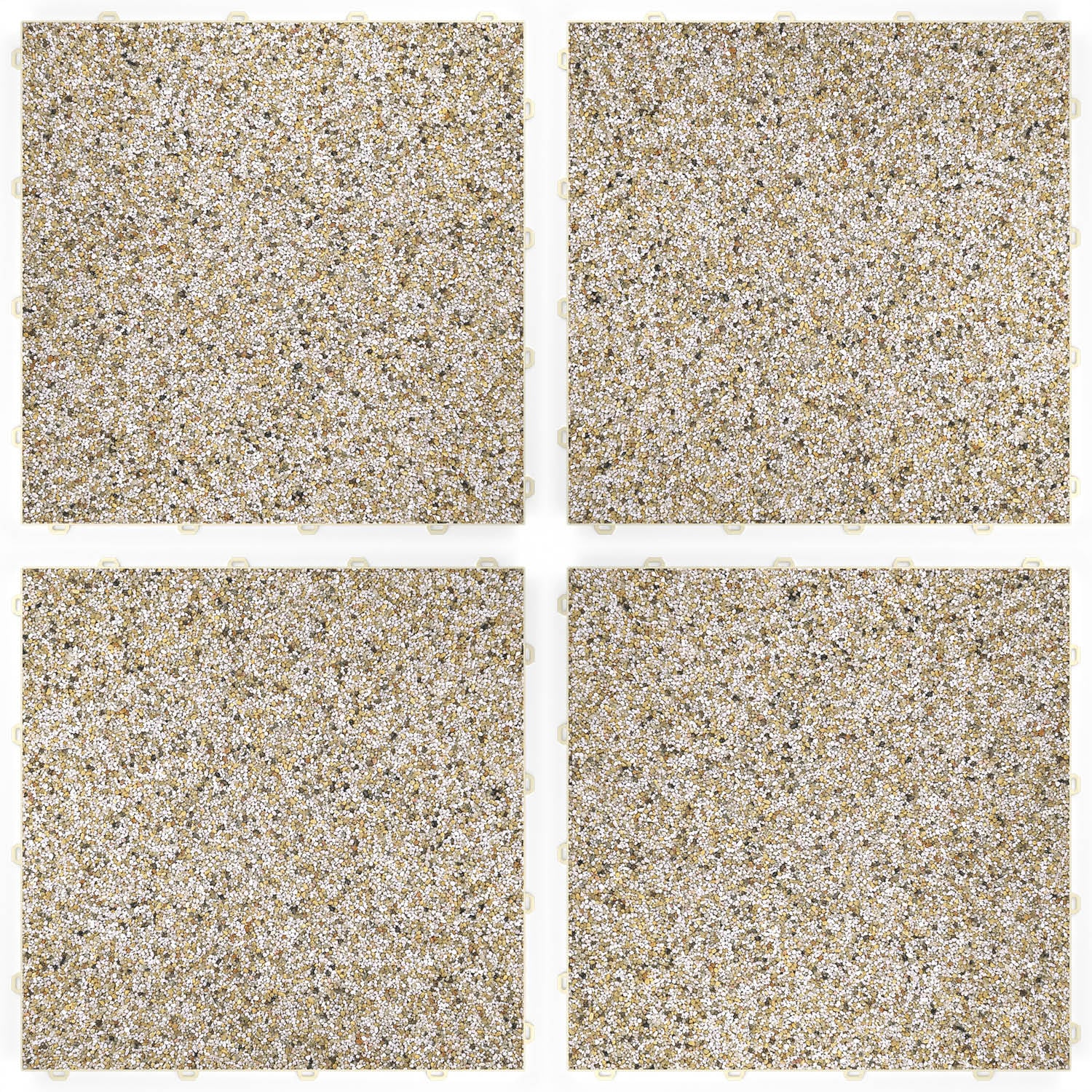 DRAINfloor Klick-Steinteppich 50×50 — Sand (2×2 Elemente flach)