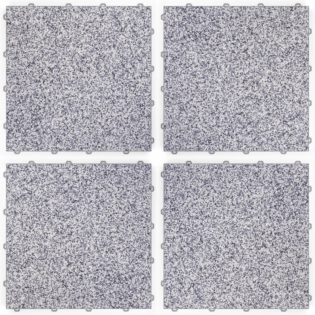DRAINfloor Klick-Steinteppich 50×50 — Silber (2×2 Elemente flach)