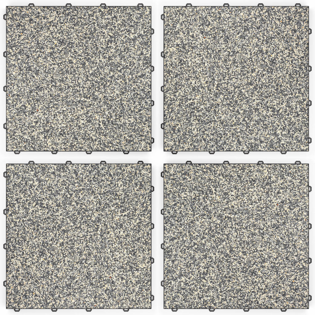 DRAINfloor Klick-Steinteppich 50×50 — Winter Night (2×2 Elemente flach)