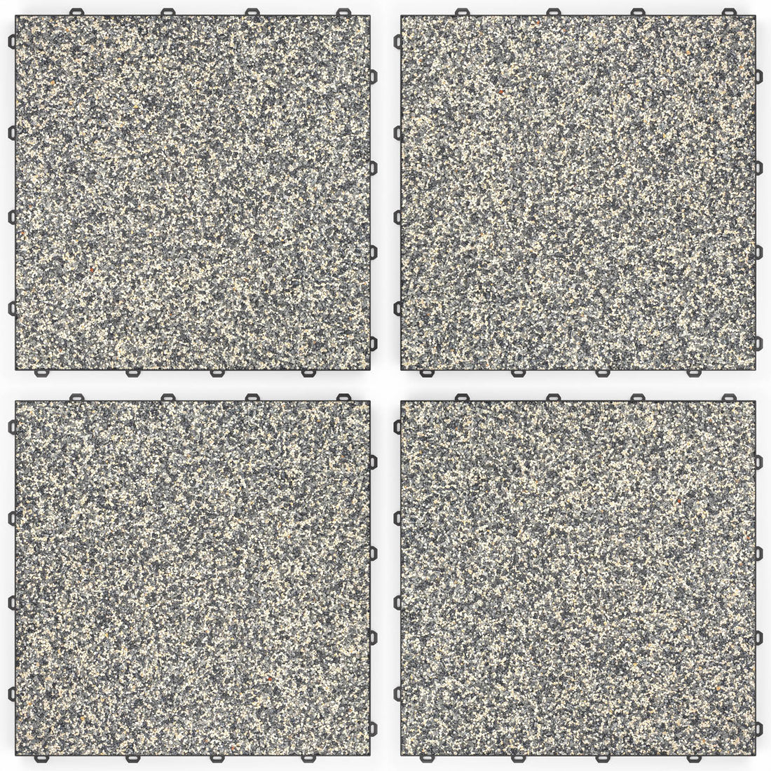 DRAINfloor Klick-Steinteppich 50×50 — Winter Night (2×2 Elemente flach)