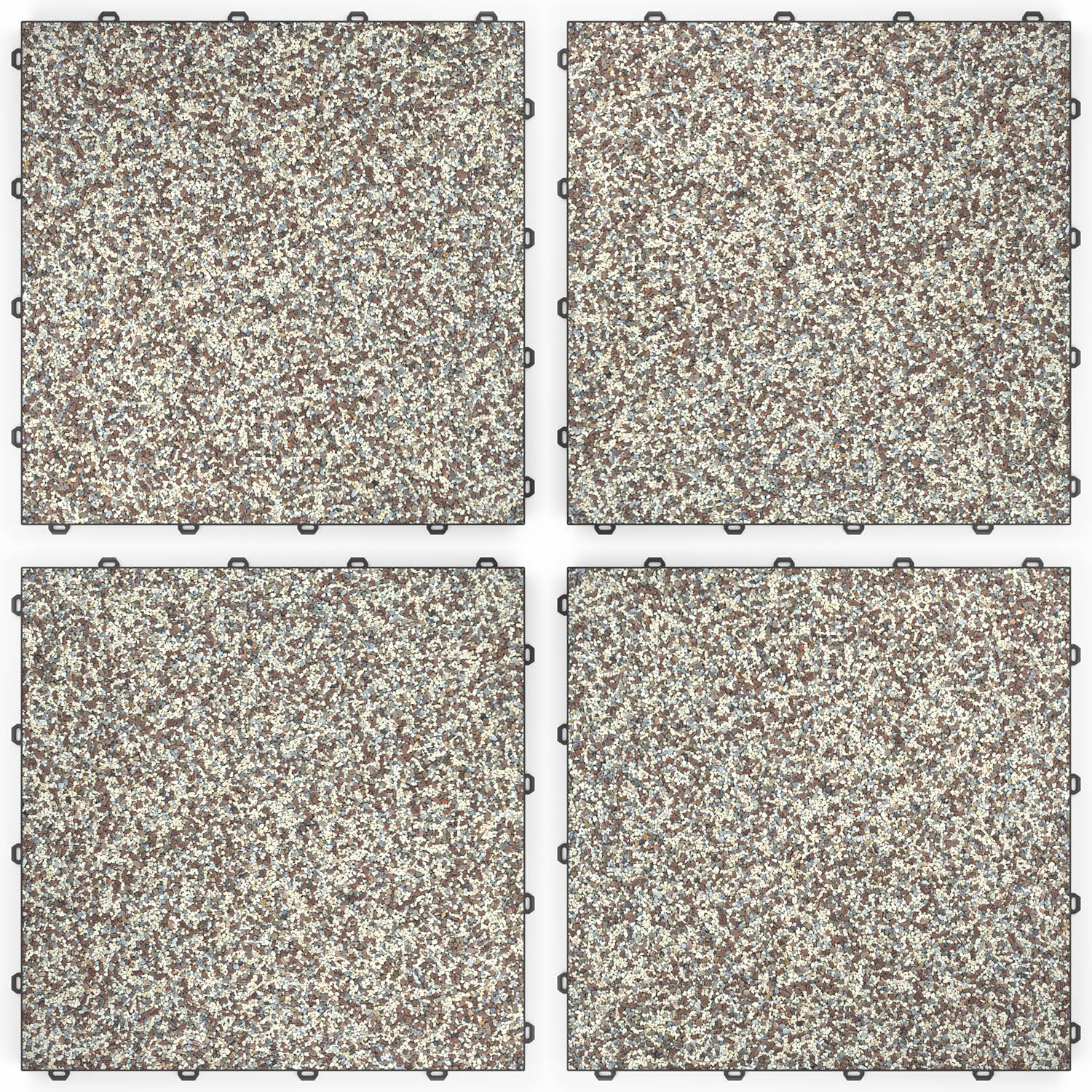 DRAINfloor Klick-Steinteppich 50×50 — Milano (2×2 Elemente flach)