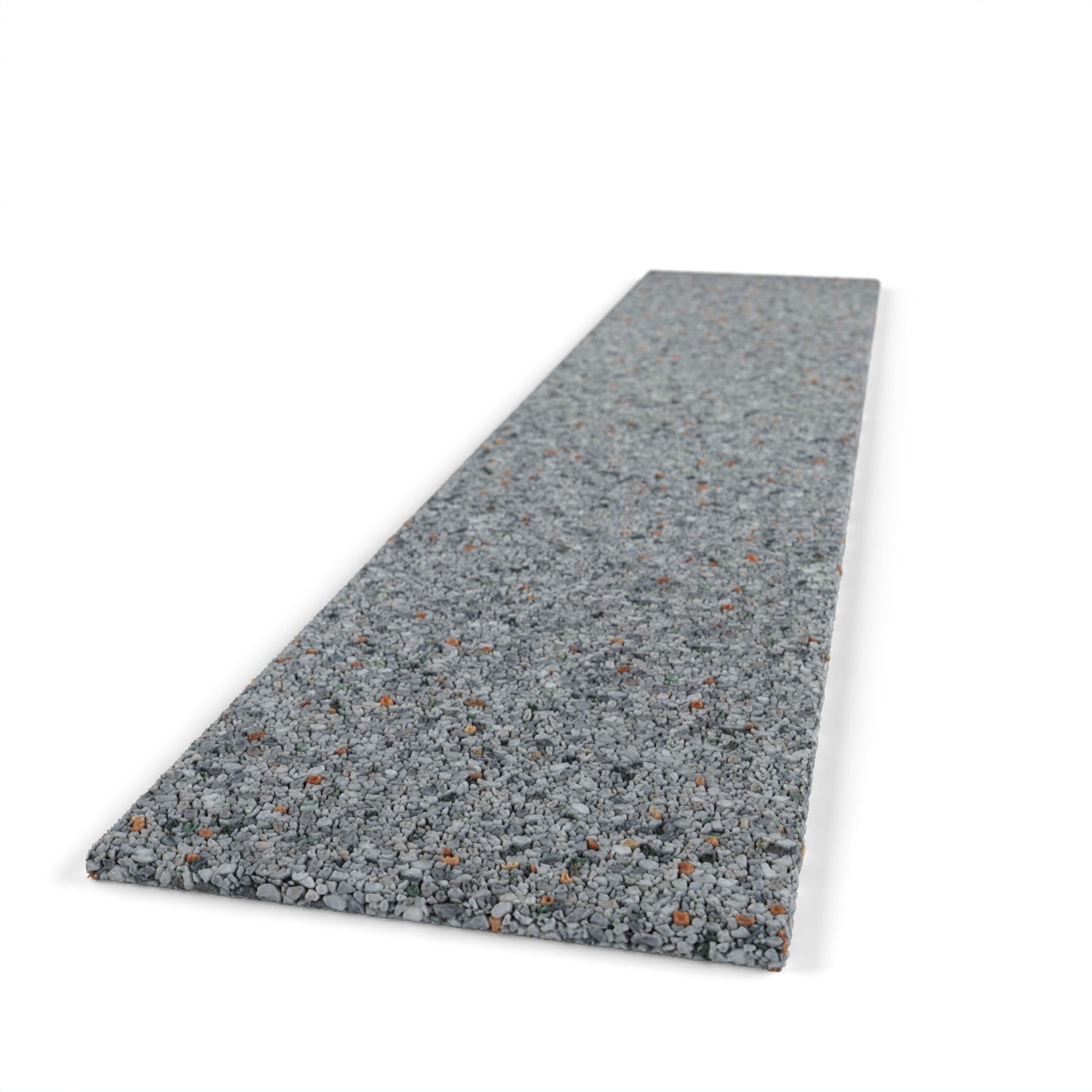 Steinteppich Stellstufe für die Treppe Marmor Bodensee mit den Maßen 100 cm x 20 cm. Die Stellstufe hat einen hellgrauen Farbton.