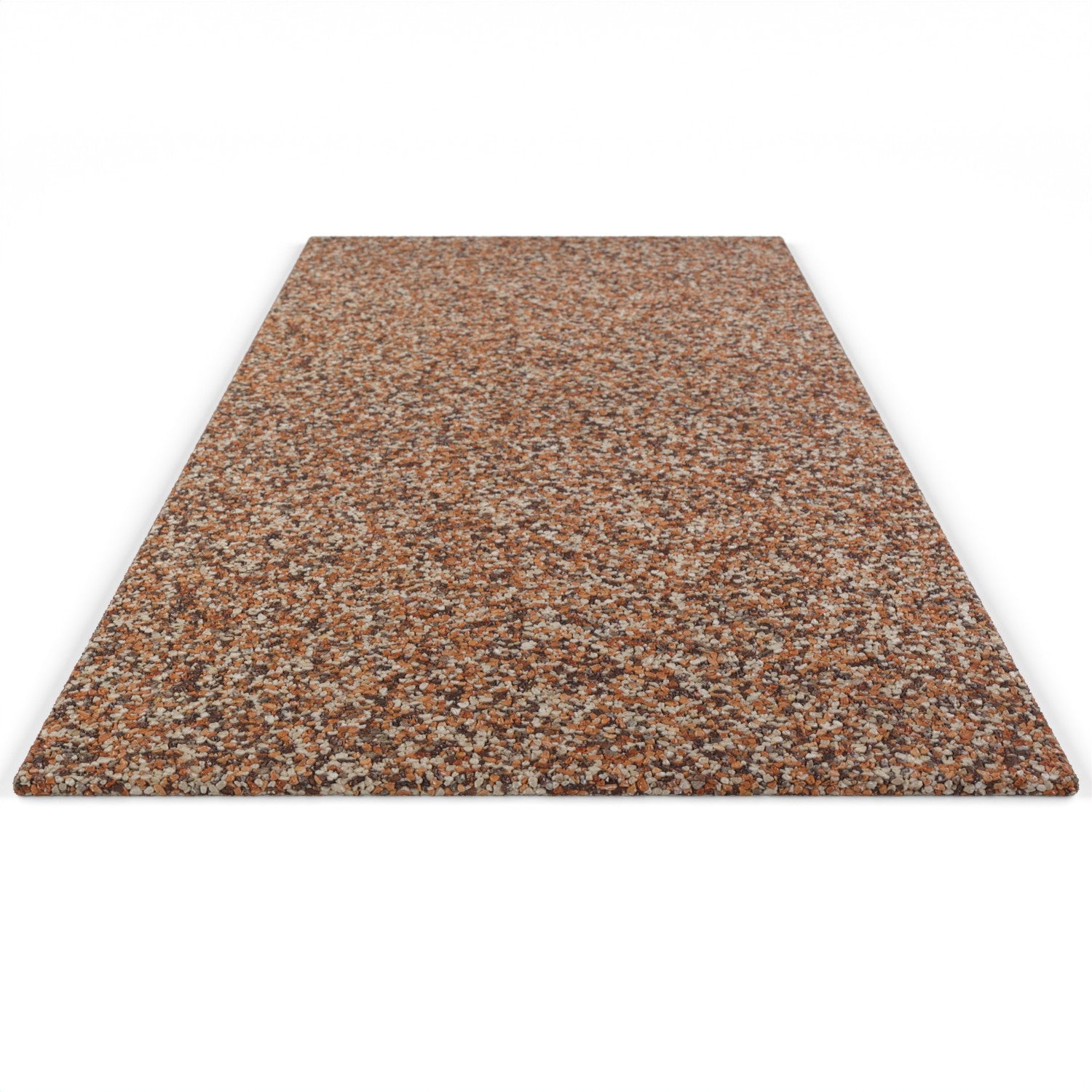 Steinteppich Stufenelement für die Treppe Marmor Cappuccino mit den Maßen 100 cm x 50 cm. Die Stellstufe hat einen hellroten Farbton.