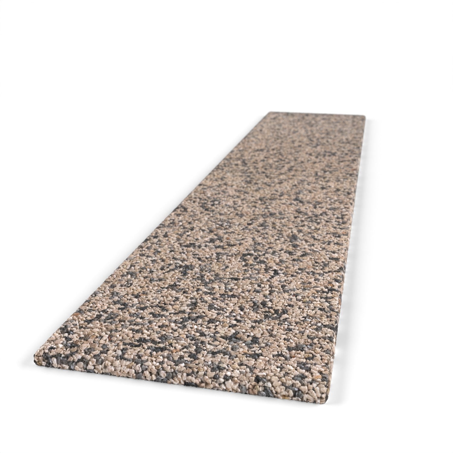 Steinteppich Stellstufe für die Treppe Marmor Himalaya mit den Maßen 100 cm x 20 cm. Die Stellstufe hat einen beige-grauen Farbton.