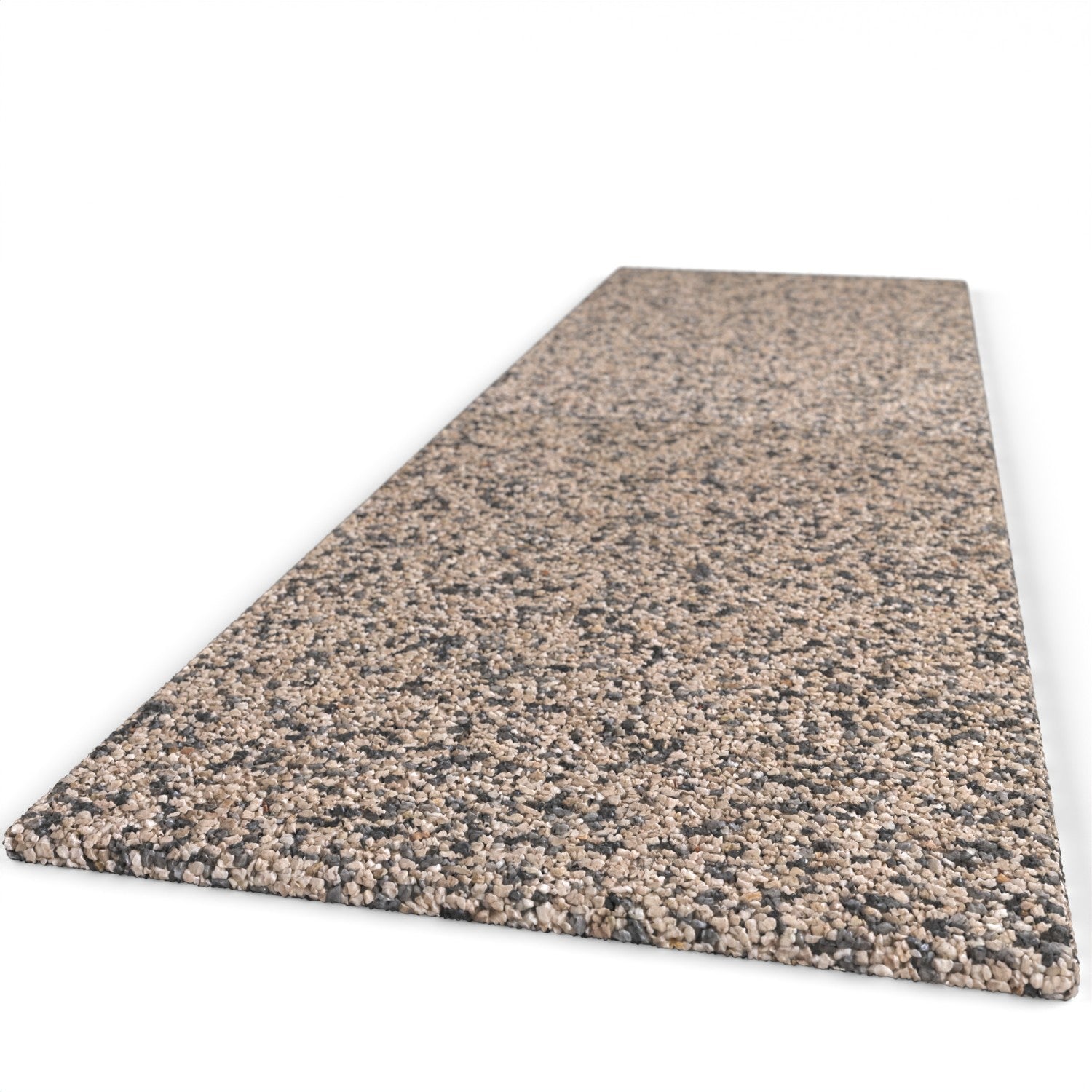 Steinteppich Trittstufe Marmor Himalaya für die Treppe mit den Maßen 100 cm x 30 cm. Die Trittstufe hat einen beige-grauen Farbton.