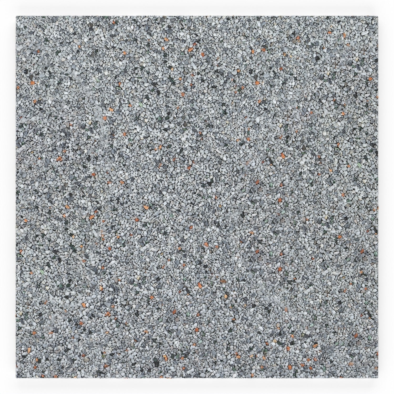 Steinteppich Fliese Marmor Bodensee mit den Maßen 50 cm x 50 cm x 11 mm. Der Steinteppich hat einen hellgrauen Farbton. Die Steinteppich Fliese sieht man in der Vogelperspektive.