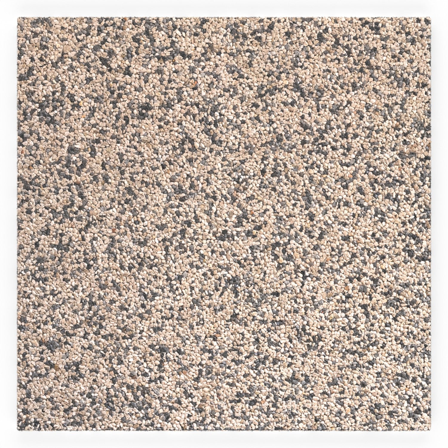 Steinteppich Fliese Marmor Himalaya mit den Maßen 50 cm x 50 cm x 11 mm. Der Steinteppich hat einen beige-grauen Farbton. Die Steinteppich Fliese sieht man in der Vogelperspektive.