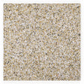 Steinteppich Fliese Quarz "Sand" mit den Maßen 50 cm x 50 cm x 11 mm. Der Steinteppich hat einen gelb-weißen Farbton. Die Steinteppich Fliese sieht man in der Vogelperspektive.