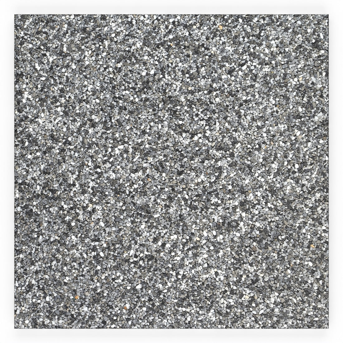 Steinteppich Fliese Marmor Tahiti mit den Maßen 50 cm x 50 cm x 11 mm. Der Steinteppich hat einen dunkelgrauen Farbton. Die Steinteppich Fliese sieht man in der Vogelperspektive.