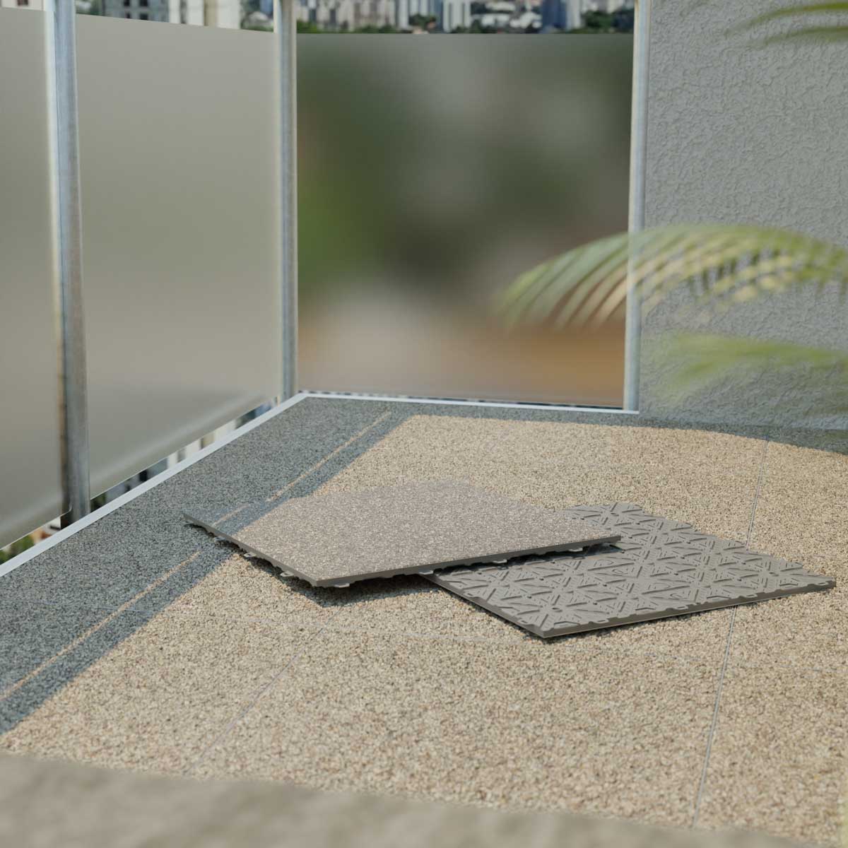 RENOfloor Steinteppich Balkon-Projekt — Kundenreferenz