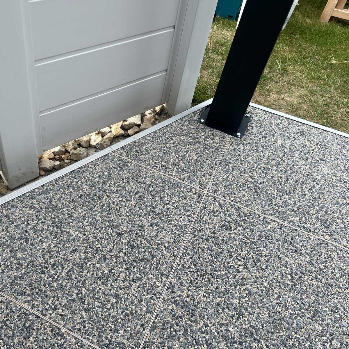 RENOfloor Steinteppich Terrasse-Projekt — Kundenreferenz
