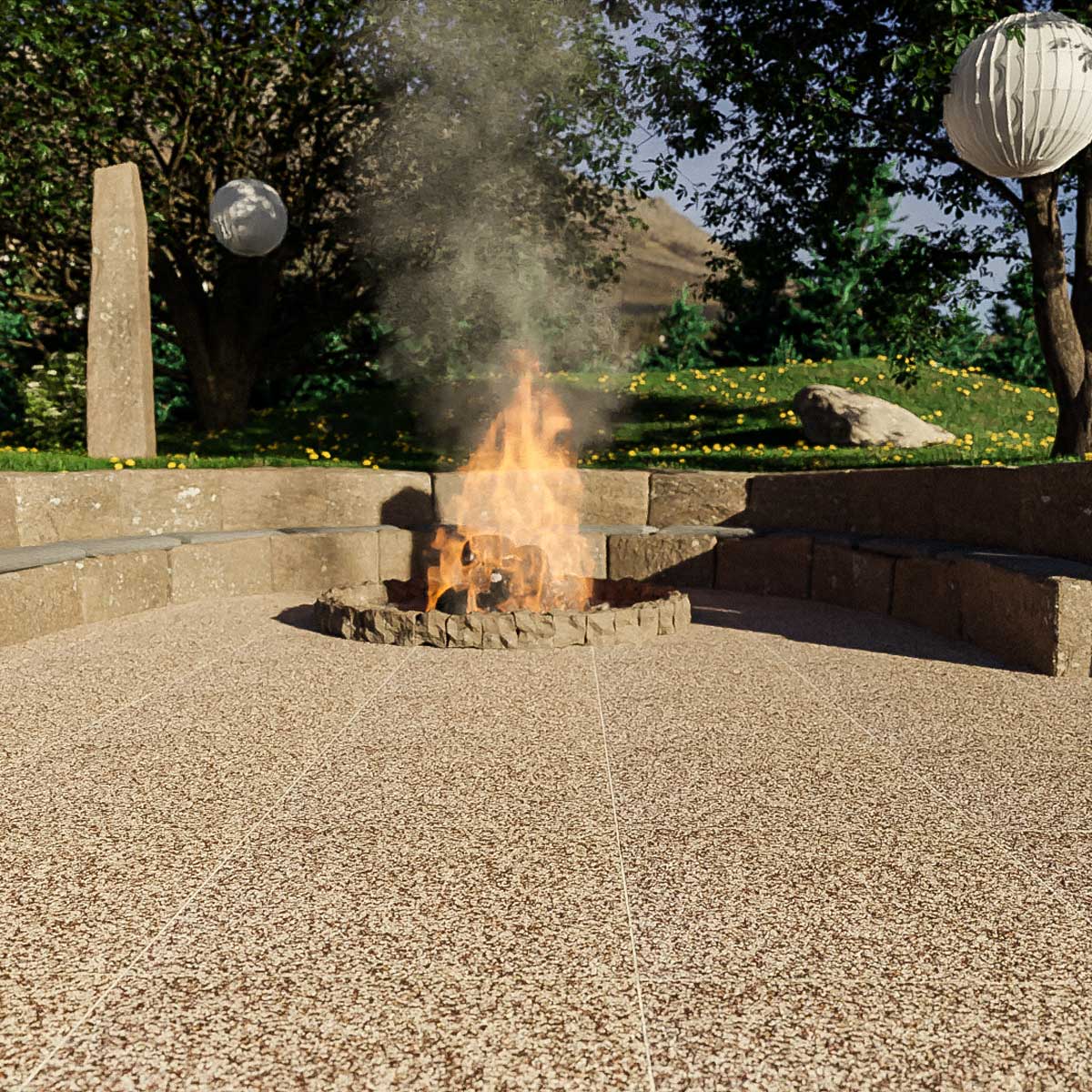 RENOfloor Steinteppich Terrasse-Projekt — Kundenreferenz