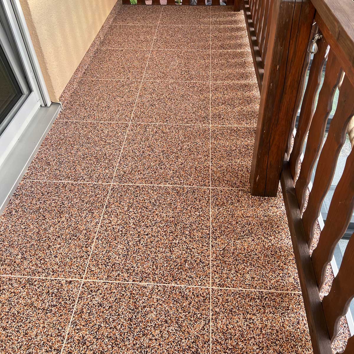 RENOfloor Balkon Steinteppich Foto
