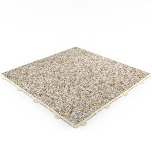Klick Steinteppich im Format 500 x 500 x 11 mm in der Farbe Quarz Sand