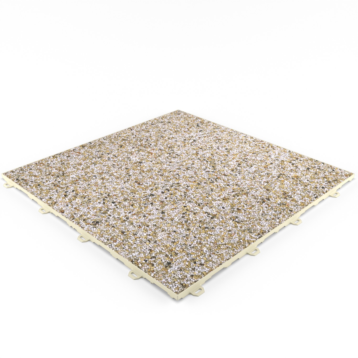 Klick Steinteppich im Format 500 x 500 x 11 mm in der Farbe Quarz Sand