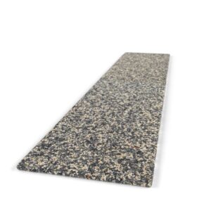 Steinteppich Stellstufe für die Treppe Marmor Winter Night mit den Maßen 100 cm x 20 cm. Die Stellstufe hat einen grau-beigen Farbton.