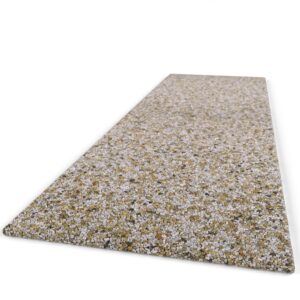 Steinteppich Trittstufe Quarz "Sand" für die Treppe mit den Maßen 100 cm x 30 cm. Die Trittstufe hat einen gelb-weißen Farbton.