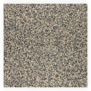 Steinteppich Fliese Marmor Ibiza mit den Maßen 50 cm x 50 cm x 11 mm. Der Steinteppich hat einen dunkelbeigen-grauen Farbton. Die Steinteppich Fliese sieht man in der Vogelperspektive.