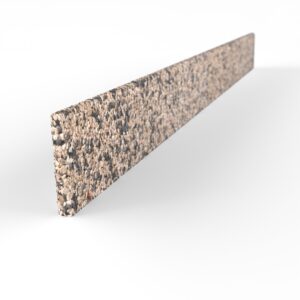 Konisches Steinteppich Sockelement Marmor Himalaya mit den Maßen 100 cm x 10 cm. Das Sockelelement hat einen beige-grauen Farbton.