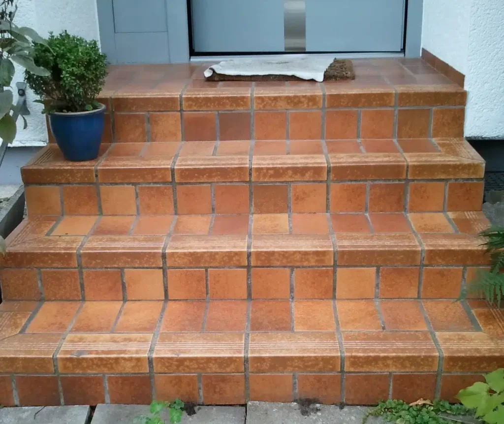 treppe vor modul-system verlegung