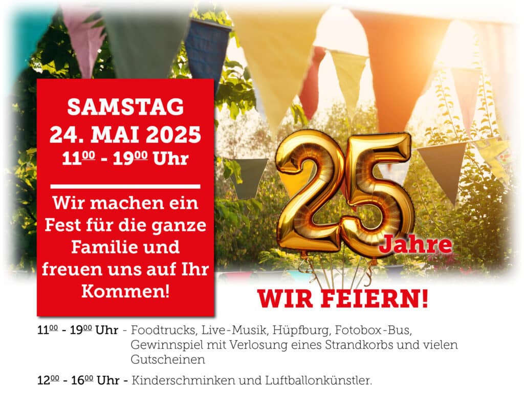 Informationen zum 25. Jubiläum am 24.5.25.